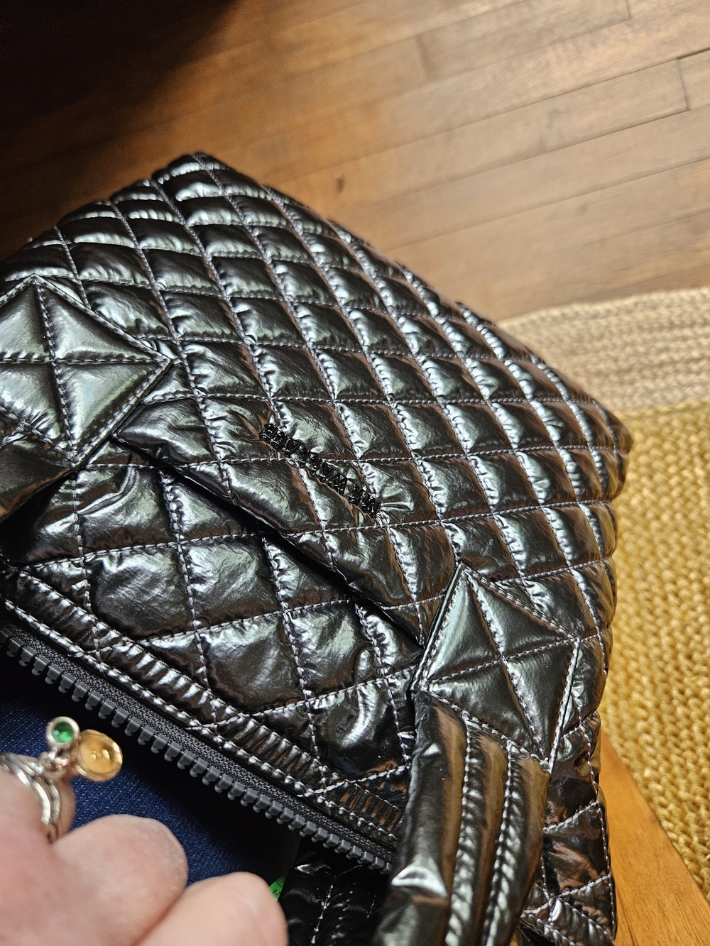 MZ Wallace Sutton Deluxe Crossbody Bag In Pewter Metallic - Picture 3 of 9